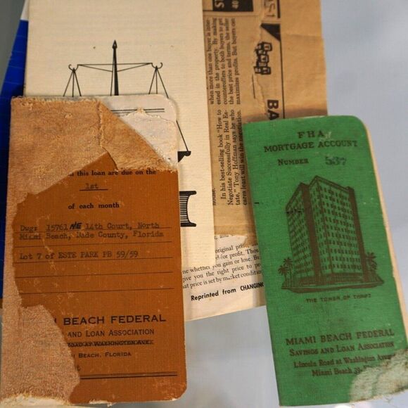 Vintage Mortgage Papers Account Books Title Ins Satisfaction Deed Owners Policy - Picture 3 of 7